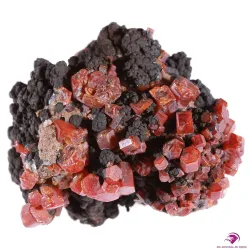 Vanadinite sur Goethite