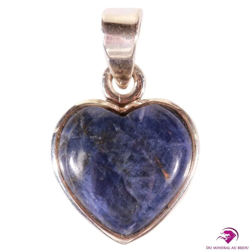 Pendentif cœur en Sodalite