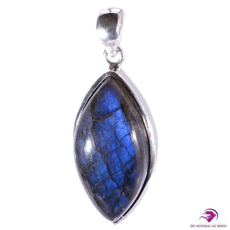 Pendentif en Labradorite bleue