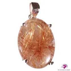 Pendentif en Quartz inclusions Rutile