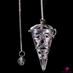 Coffret Pendule 7 Chakras, pendule argenté