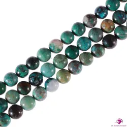 5 Perles rondes Chrysocolle 8mm