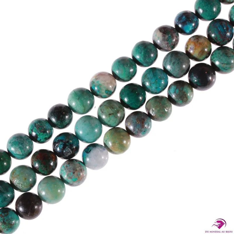 5 Perles rondes Chrysocolle 8mm 5 Perles rondes Chrysocolle 8mm