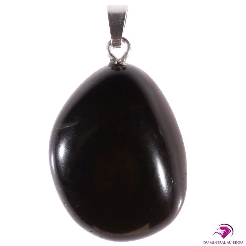 Pendentif en Obsidienne noire