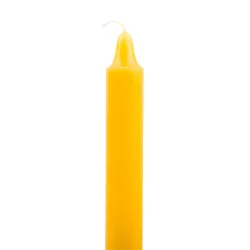 Bougie Jaune safran - Teintée masse - 20cm