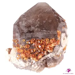 Quartz fumé et Grenat Spessartite