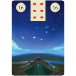 L'oracle païen Lenormand, six cœur