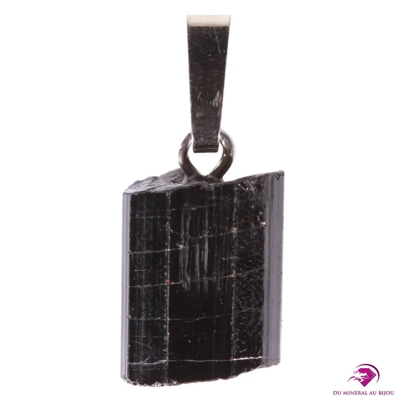 Pendentif brute en Tourmaline noire