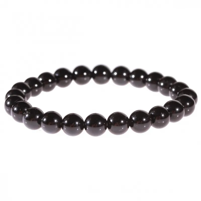 Bracelet en Obsidienne noire 8mm