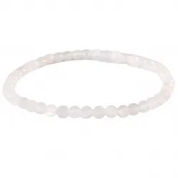 Bracelet en Pierre de Lune blanche 4mm