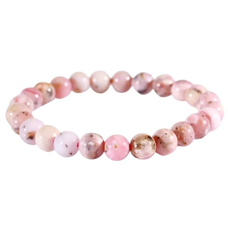 Bracelet en Opale rose 8mm