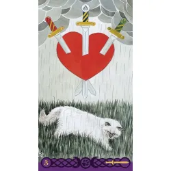 Le Tarot des chats païens, 3 épées