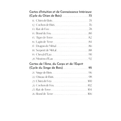 Les 5 éléments - Cartes oracle, sommaire 2