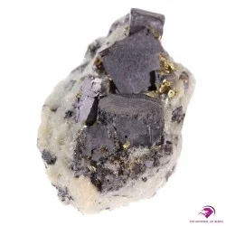 Galène, Chalcopyrite et Quartz de Madan, Bulgarie