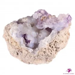 Géode de Calcédoine et Fluorite