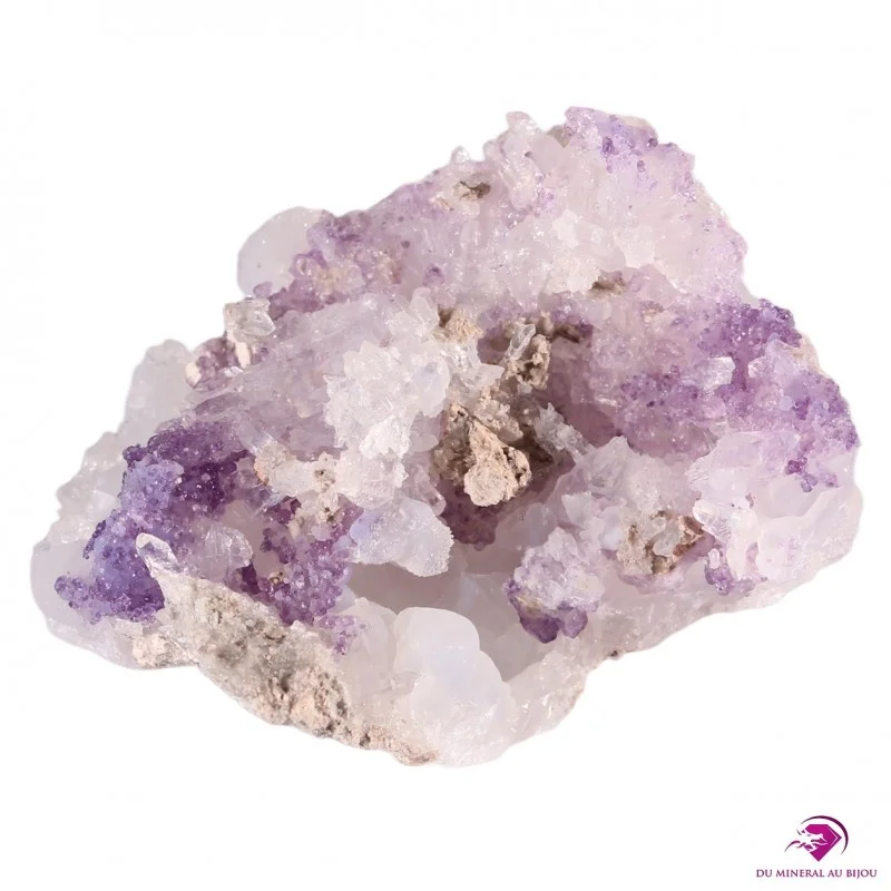 Géode de Calcédoine et Fluorite Géode de Calcédoine et Fluorite