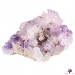 Géode de Calcédoine et Fluorite Mexique