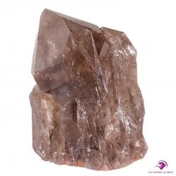 Pointe naturelle de Quartz fumé et Rutile