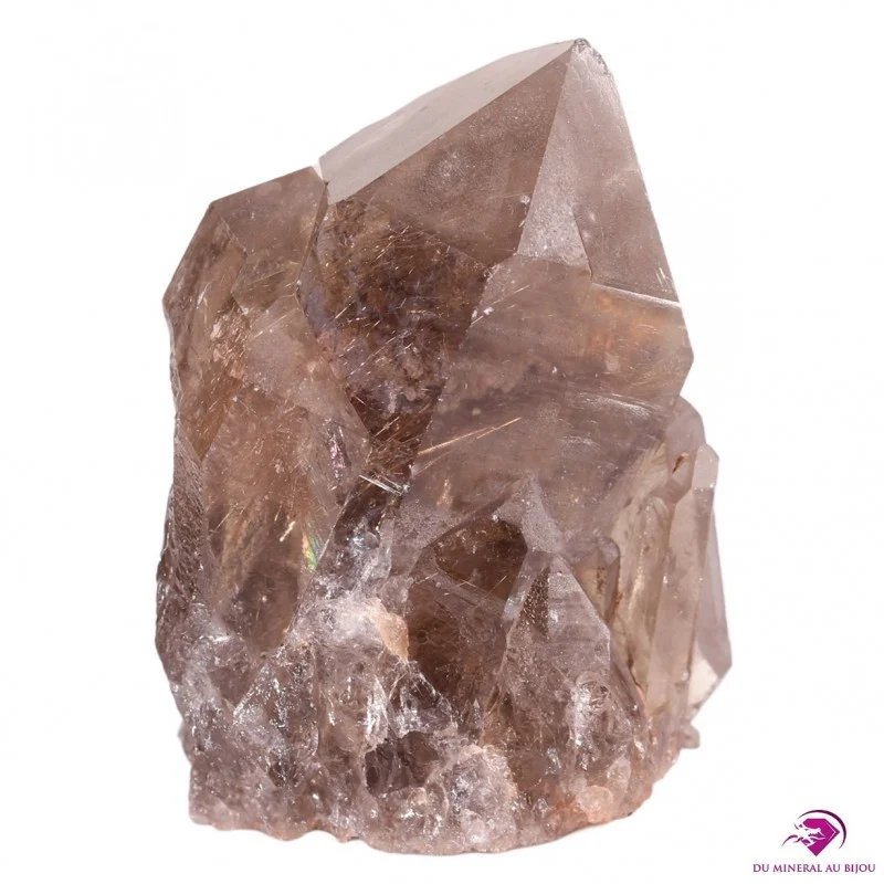 Pointe de Quartz fumé et Rutile Pointe de Quartz fumé et Rutile