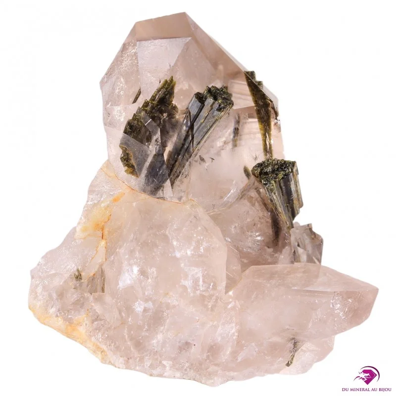 Quartz inclusions d'Epidote Quartz inclusions d'Epidote