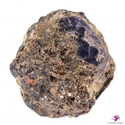 Cristal de Saphir bleu sur Biotite Madagascar