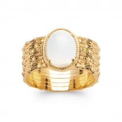 Bague en Pierre de Lune - Plaqué Or 750