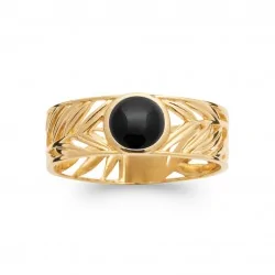 Bague en Onyx - Plaqué Or 750