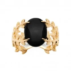 Bague en Onyx - Plaqué Or 750