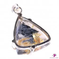 Pendentif Argent en Quartz inclusions Rutile