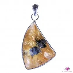 Pendentif Argent en Quartz inclusions Rutile