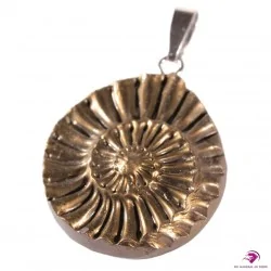 Pendentif Argent en Ammonite Pyritisée