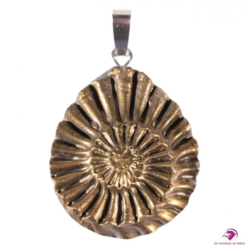 Pendentif en Ammonite Pyritisée Pendentif en Ammonite Pyritisée