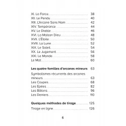 Le tarot des petites âmes, le sommaire page 6