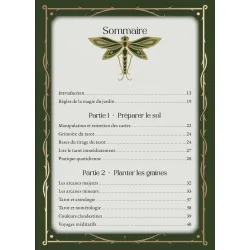 Le tarot du jardin de la sorcière, sommaire