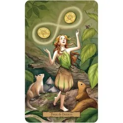 Le tarot du jardin de la sorcière, deux de deniers