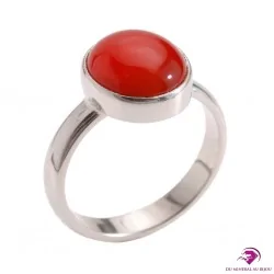 Bague Argent en Cornaline