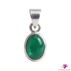 Pendentif en Emeraude et bélière en Argent 925