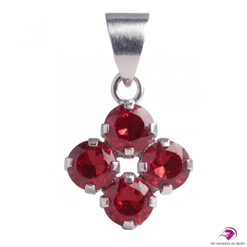 Pendentif en Grenat - Argent 925