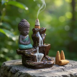 Brûleur d'encens à refoulement Bouddha