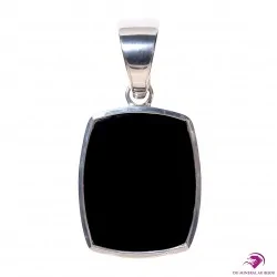 Pendentif en Onyx Rectangulaire, Argent 925