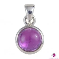 Pendentif en Améthyste ronde et Argent 925