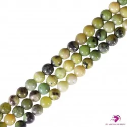 Perles rondes Serpentine Pérou 6mm