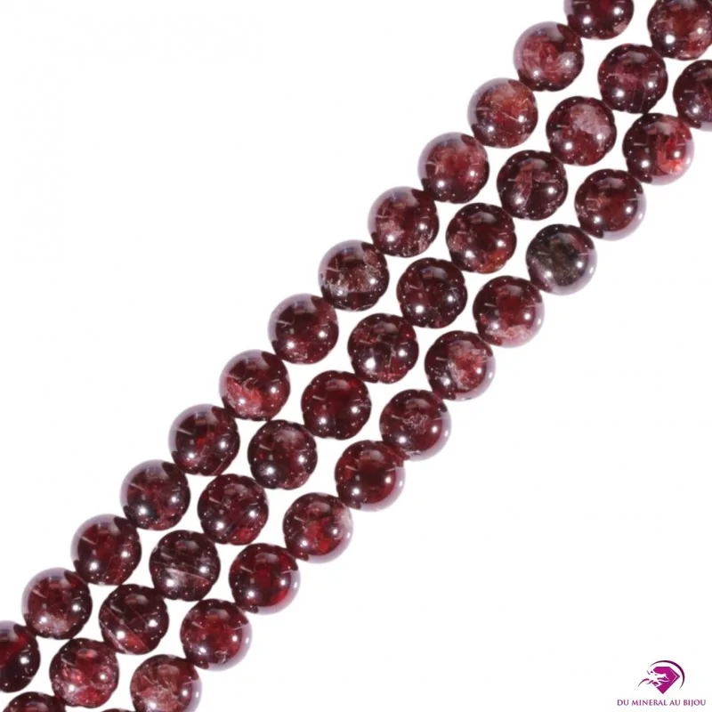 Perles rondes de Grenat AA 8mm