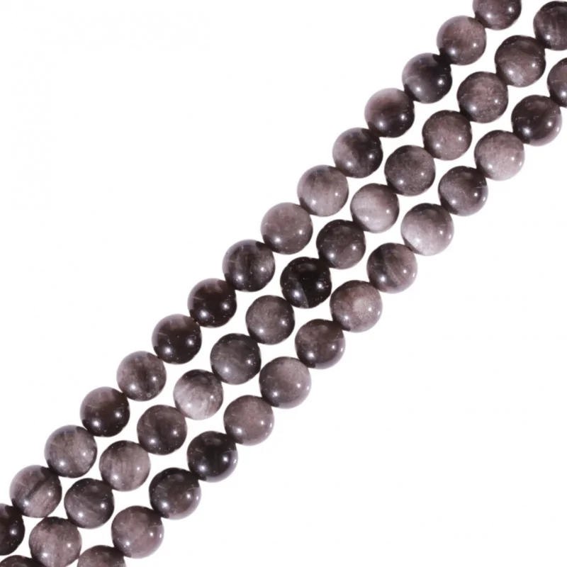 Perles rondes Obsidienne argentée 6mm Perles rondes Obsidienne argentée 6mm