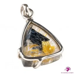 Pendentif Argent en Quartz Rutile