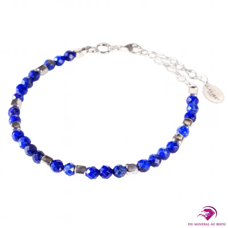 Bracelet Argent en Lapis Lazuli