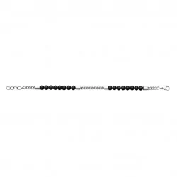 Bracelet Acier et Onyx Bracelet Acier et Onyx