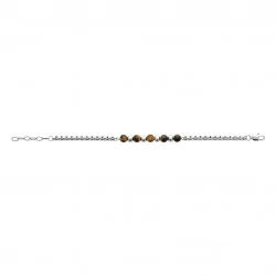 Bracelet Acier pour homme en Oeil de tigre