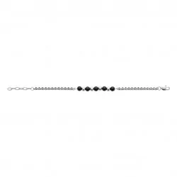 Bracelet Homme en Onyx et Acier Bracelet Homme en Onyx et Acier