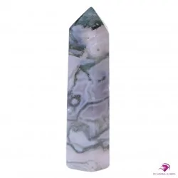 Obélisque polie en Agate mousse